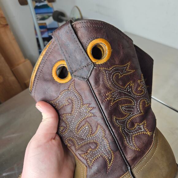 LA SIERRA Y CARRETA Western Leather Boots Embroidered Size 26/7.5 main image 4